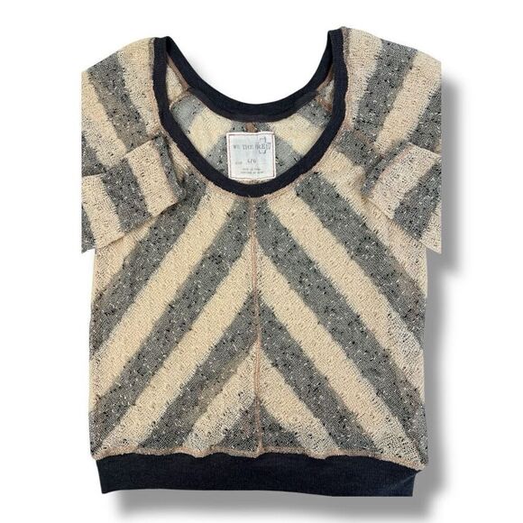 We The Free Striped Sheer Lightweight Top Size Large - Picture 2 of 5